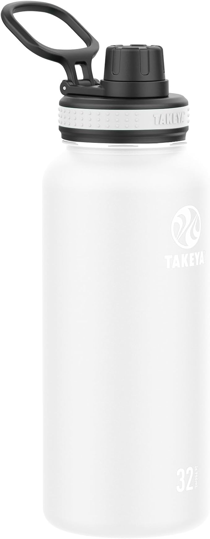 Takeya White Originals Vacuum-Insulated Stainless-Steel Water Bottle by Takeya