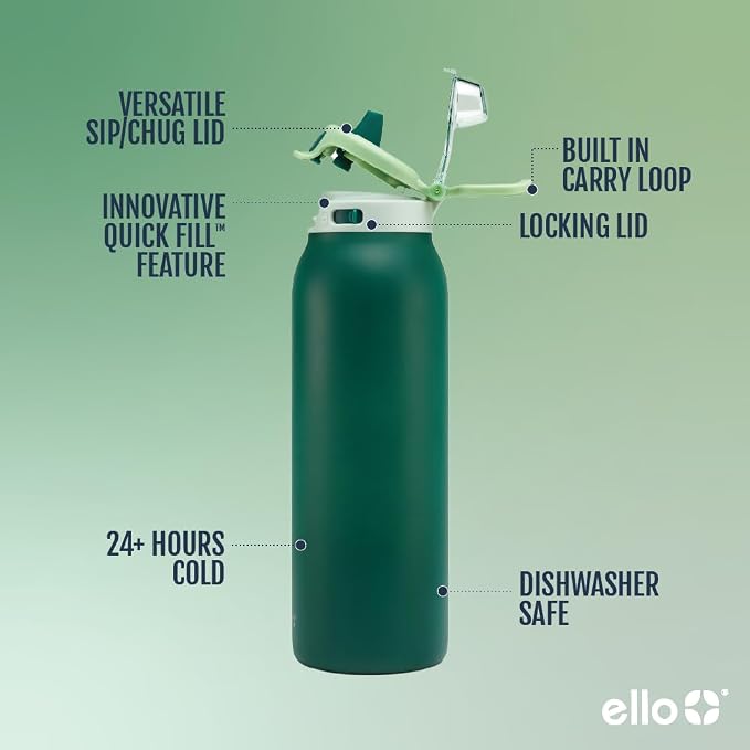 Ello Pop & Fill 22oz Stainless Steel Water Bottle - Image 4