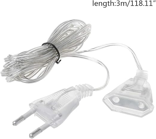 Clear Outdoor String Light Extension Cord Waterproof Flexible Transparent Cable - Image 2