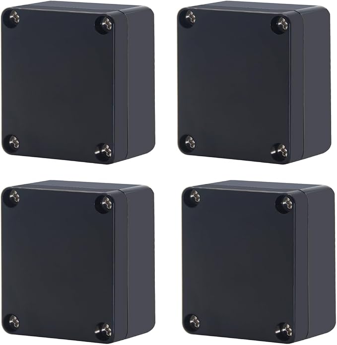 Project Box IP65 Waterproof Junction Box ABS Plastic Black Electrical Boxes DIY by Otdorpatio