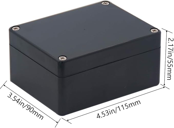 2 Pack Project Box IP65 Waterproof Junction Box ABS Plastic Black Electrical - Image 2