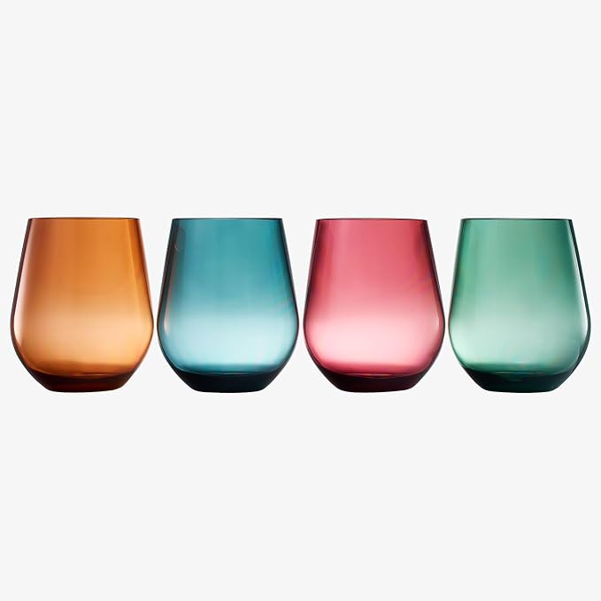 Tritan BPA-Free Plastic Shatterproof Stemless Wine Glasses, - Image 6