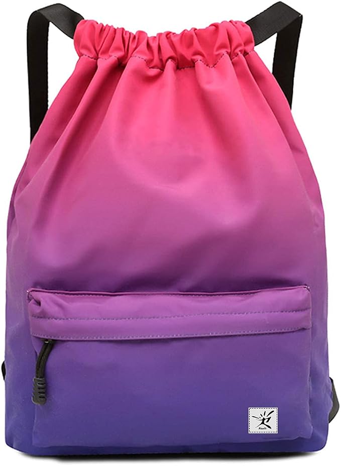 Waterproof Drawstring Bag, Gym Bag Sackpack Sports Beach Backpack by Risefit