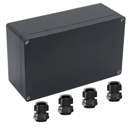 Junction Box IP65 Waterproof ABS Plastic Electrical Project Case Power Junction by Otdorpatio