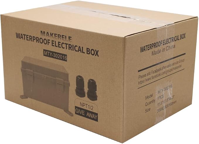 MAKERELE Waterproof Junction Box Outdoor Junction Box ABS Plastic Waterproof - Image 9
