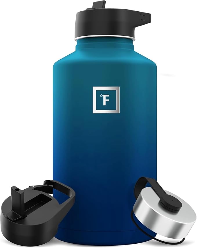 IRON °FLASK Camping & Hiking Hydration Flask - 64 oz Dark Night by IronFlask