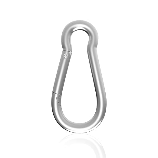 Carabiner, Heavy Duty Galvanized Steel Spring Snap Hook Carabiner Clips by High-PQ