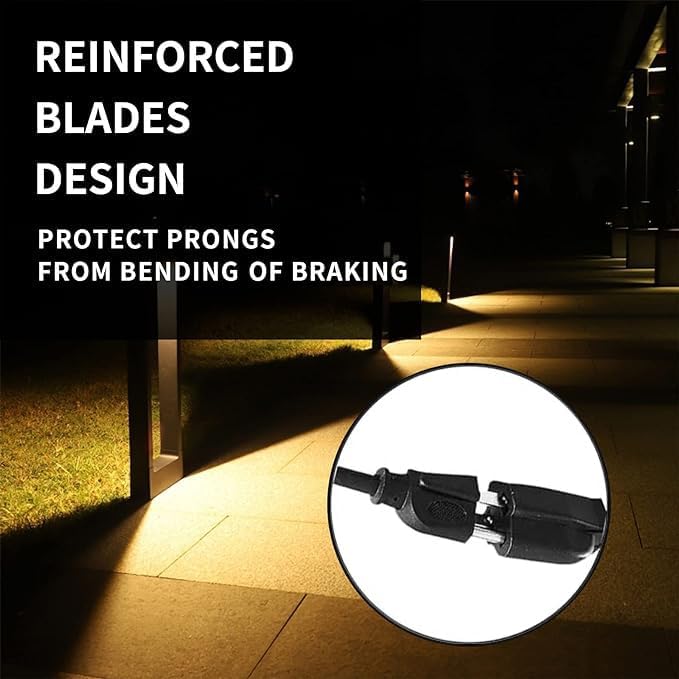 Indoor Outdoor Extension Cord Weatherproof, UL Certified, 12 Gauge 6FT Black 3 - Image 4