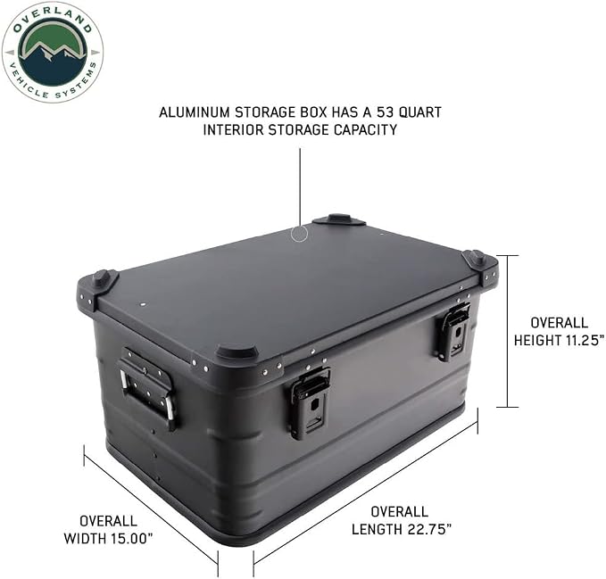 Overland Vehicle Systems Aluminum Box Storage 53QT - Image 3