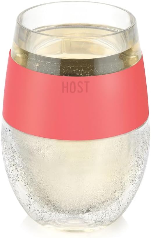 HOST Wine Freeze Cooling Cup, Plastic Double Wall Insulated Freezable Drink by HOST