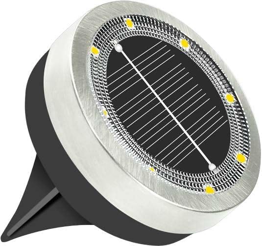 Solar Ground Lights Outdoor, 1 Pack Solar Lights Outdoor Waterproof, Mini Flat by Unknown