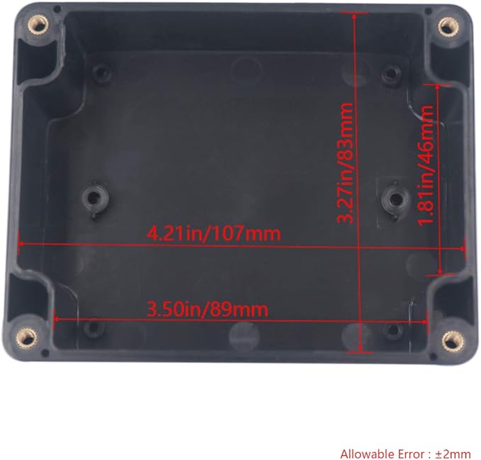 2 Pack Project Box IP65 Waterproof Junction Box ABS Plastic Black Electrical - Image 3