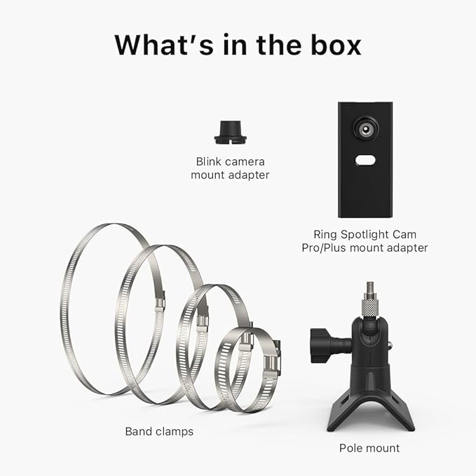 Holicfun No-Drill Outdoor Security Camera Pole Mount, Universally Compatible - Image 6