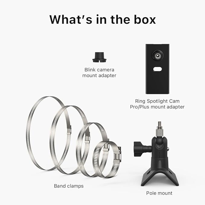 Holicfun No-Drill Outdoor Security Camera Pole Mount, Universally Compatible - Image 6