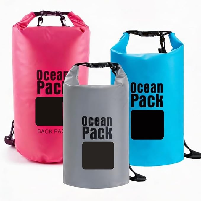 Waterproof Dry Bag Backpack Set of 3 – PVC Roll Top Waterproof Bags by Unknown