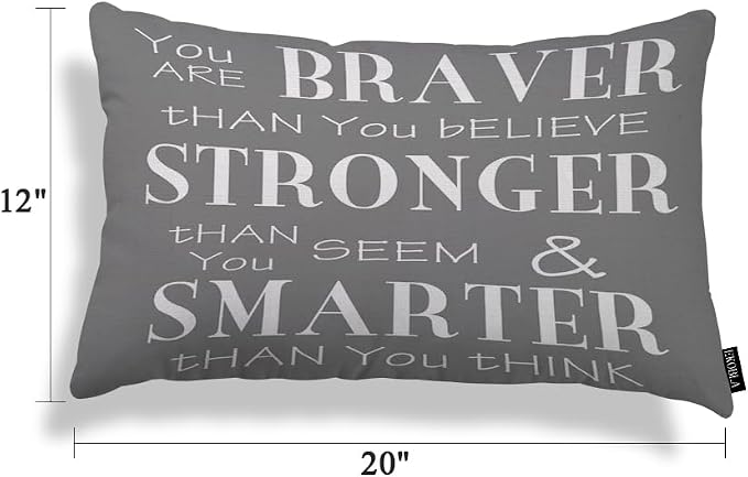 EKOBLA Decorative Pillow Cushion Covers Inspirational Life Quotes You are - Image 4