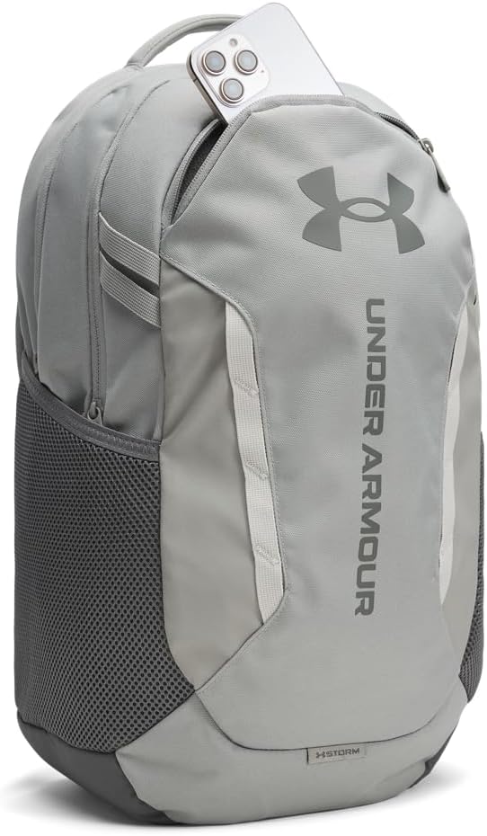 Under Armour Unisex Hustle 6.0 Backpack, Titanium/Clay Green/Clay Green - Image 2
