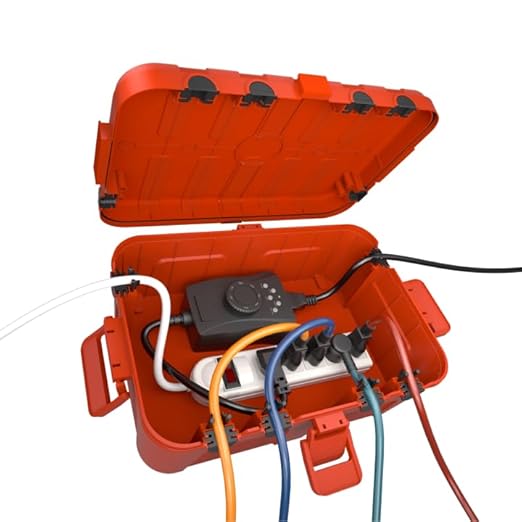 Flemoon Large Outdoor Electrical Box, IP54 Waterproof Outdoor Extension Cord by FLEMOON