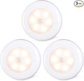 STAR-SPANGLED 3 Pack 2.8” Motion Sensor Lights Indoor AAA Battery Operated by STAR-SPANGLED
