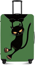 ANNA QUEEN Black Cat Hanging Cartoon Luggage Cover, Cute Stretchable Suitcase by ANNAQUEEN