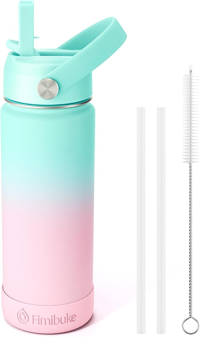Fimibuke Kids Insulated Water Bottle - 18oz BPA-FREE 18/8 Stainless Steel Kid by Fimibuke