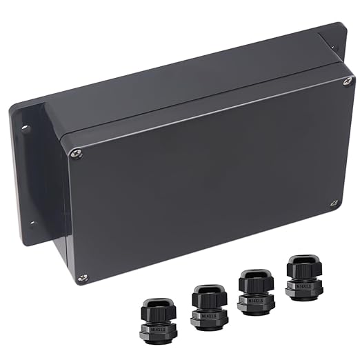 Junction Box IP65 Waterproof ABS Plastic Electrical Project Case Power Junction by Otdorpatio