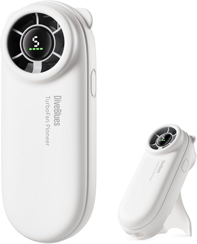 Diveblues TurboBear Portable Handheld Turbo Fan, 5 Gear Wind, Travel Essentials by Diveblues