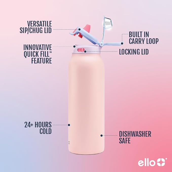 Ello Pop & Fill 32oz Stainless Steel Water Bottle - Image 4
