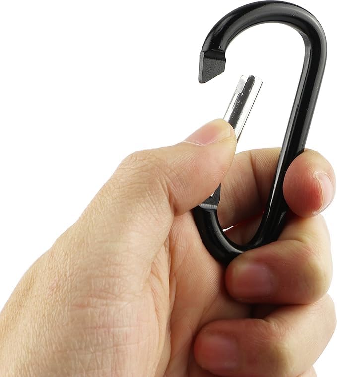 Carabiner Keychain Clip -3" Aluminum Carabiner D Ring, Caribeener Clips - Image 2