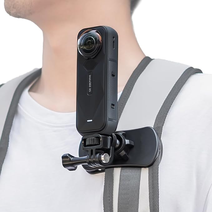 Insta360 X5 Backpack Clip Mount, 1/4" Quick Release 360° Adjustable Backpack - Image 7