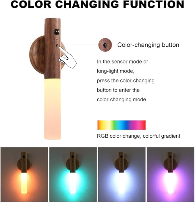 LANDGOO Motion Sensor Night Light RGB & Touch Control | USB-C Rechargeable - Image 2