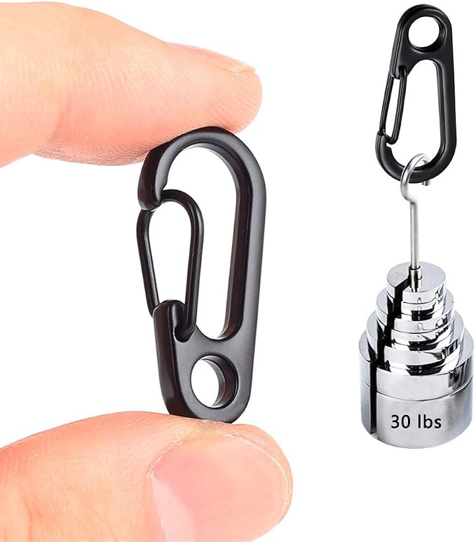 30PCS Mini SF Carabiner Clips Tiny Alloy Spring Snap Hook Keychain Clasps EDC - Image 4