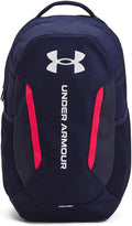 Under Armour Unisex-Adult Hustle 6.0 Backpack, Midnight Navy/Midnight Navy/White by UnderArmour