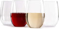 hotder Wine Glasses glasses drinking set 16 OZ Tritan, Stemless Wine Glasses by Hotder