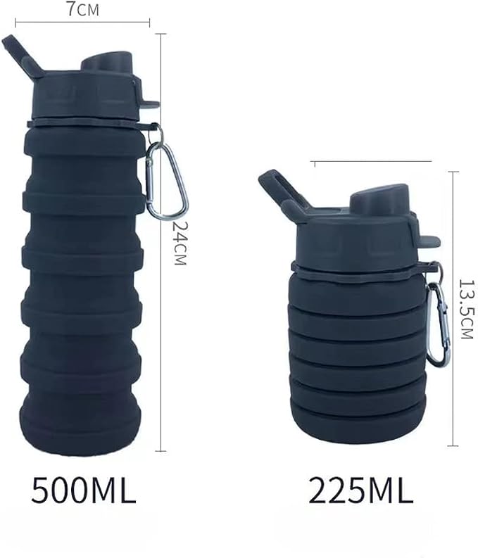 Collapsible Water Bottles 3 Pack Silicone Water Bottle - Image 2