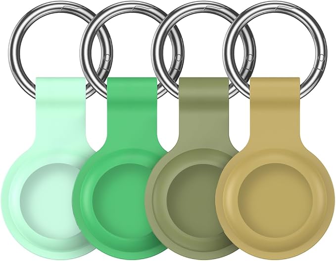 Compatible with AirTag Holder Case Keychain 4 Pack, - Image 8