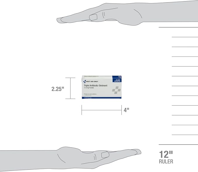 First Aid Only 12-001 Triple Antibiotic Ointment Packet - Image 3