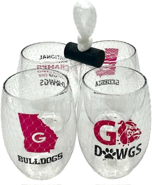 Wine-Oh! Set of 4 Shatterproof Designer 16 oz Plastic Wine Glasses MADE in the - Image 2