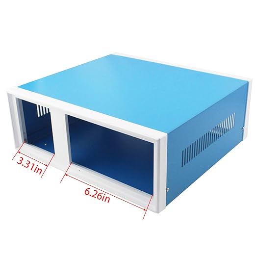 Zulkit Junction Box Blue Metal Project Box DIY Electric Enclosure Case - Image 6