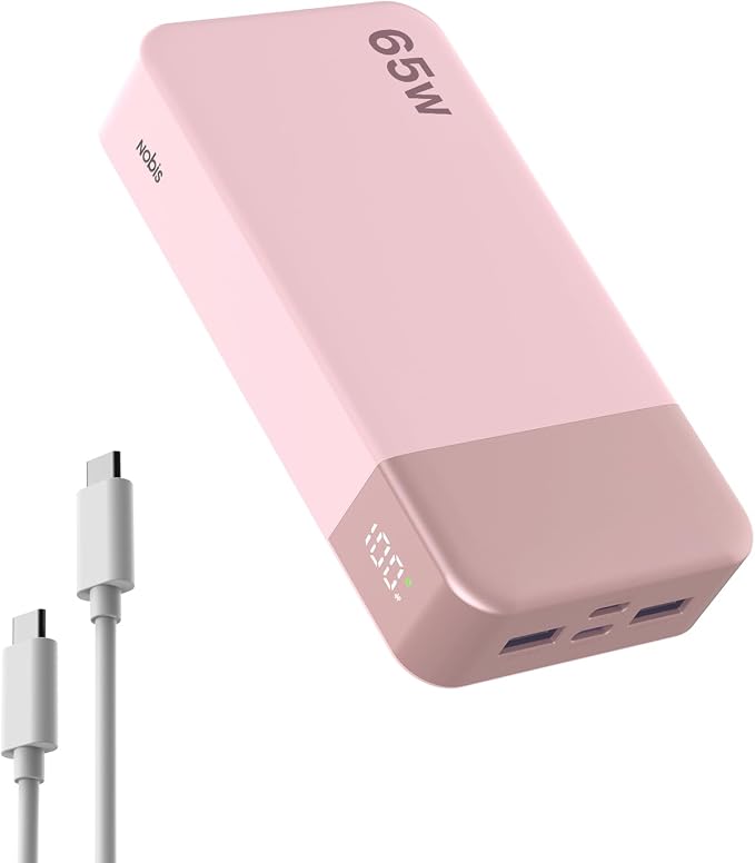 NOBIS 20000mAh Battery Pack Power Bank 65W Power Bank, Portable Charger by NobisPowerbank