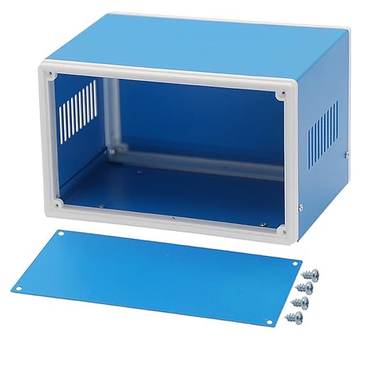 Zulkit Electronic Enclosures Blue Metal Enclosure Project Case DIY Box Junction by Zulkit