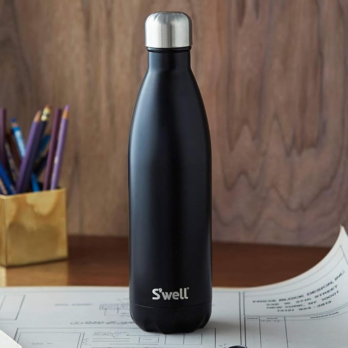 S’well Stainless Steel 17oz Water Bottle, London Chimney Design, Triple-Layer - Image 2
