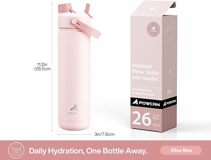 POWCAN 26 oz Insulated Water Bottle - Image 7