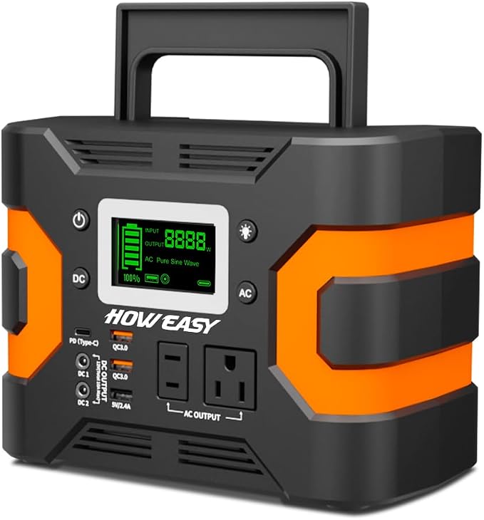 HOWEASY Portable Power Station 300W, 236Wh Solar Generator by HOWEASY