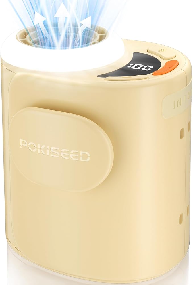 POKISEED Rugged Portable Fan, 10000mAh Rechargeable Battery, 40H Runtime by Pokiseed