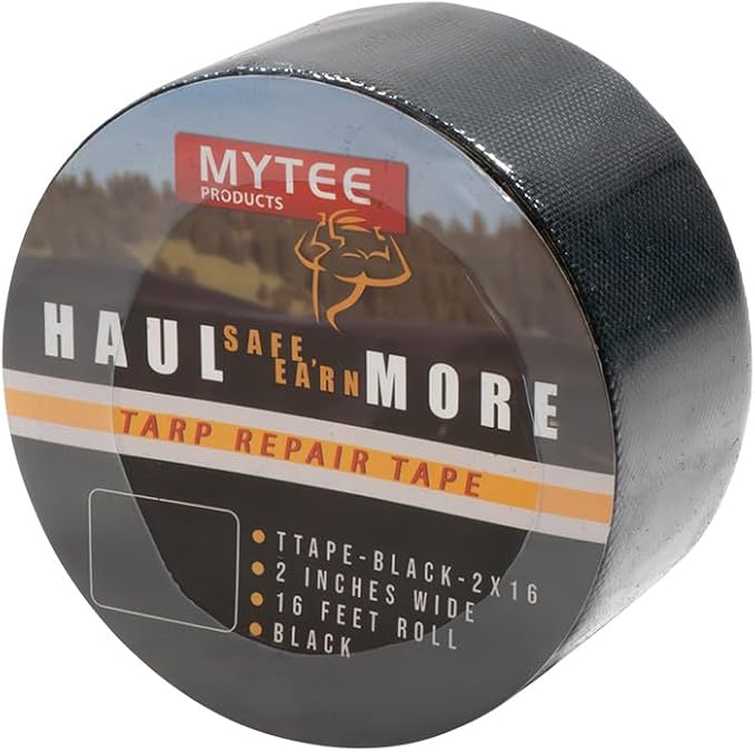 Mytee Products 8.8 oz Waterproof Black Vinyl Tarp Repair Tape 2 Inch x 16 FT - Image 8