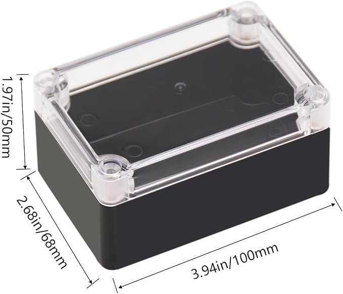Project Box IP65 Waterproof Junction Box ABS Plastic Black Electrical Boxes DIY - Image 2