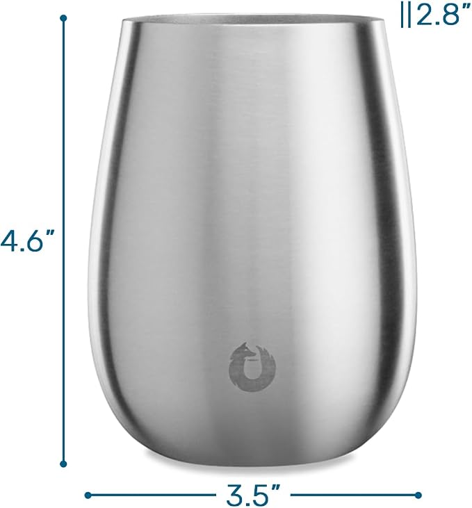 SNOWFOX Premium Vacuum Insulated Stainless Steel Grand Pinot Wine Glass - Image 2