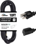 Indoor Outdoor Extension Cord Weatherproof, UL Certified, 14 Gauge 10FT Black 3 by HONDERSON