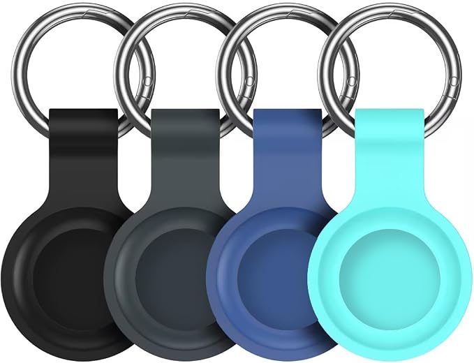 Compatible with AirTag Holder Case Keychain 4 Pack, - Image 8